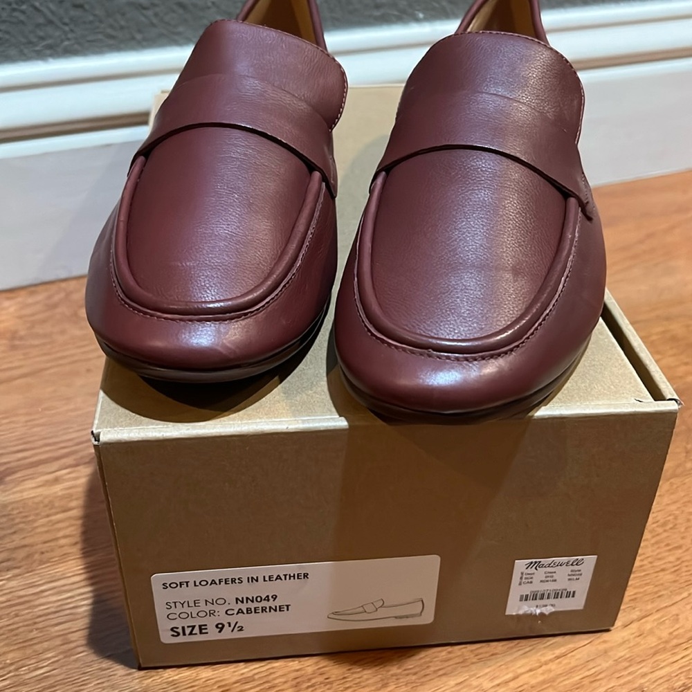 Madewell Cabernet Leather Penny Loafers